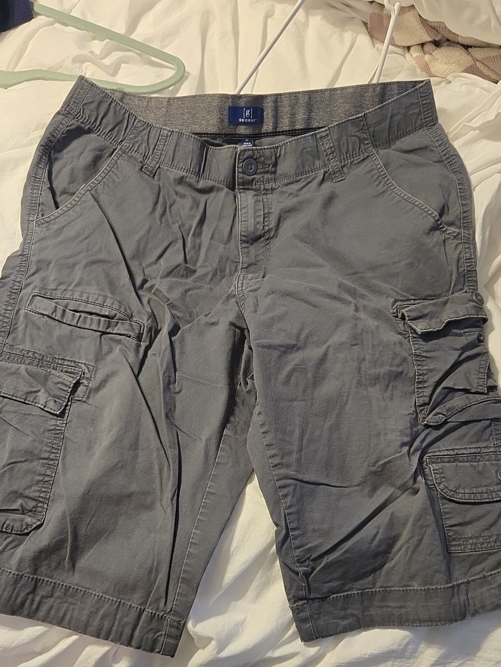George Men's Gray Cargo Shorts with Utility Pockets